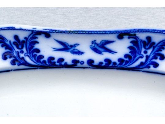 English Copeland Footed Meat Serving Platter