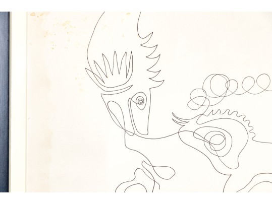 Signed Ltd Ed Lithograph, Clown Balancing A Fish, 1976