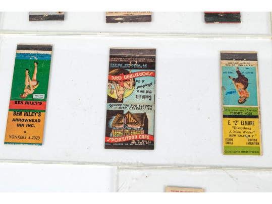 Collection Of Six Plexiglass Plaques With Vintage Match Strike Boxes