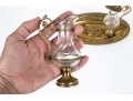 Christian Brass And Crystal Altar Cruet Set