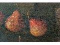 Antique Oil On Canvas, Still Life With Fruit And Basket
