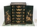 Ornate Chinese Export Lacquered Jewelry Cabinet