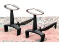 Pair Of Bennett Iron And Steel Andirons