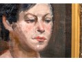 Oil On Board, Portrait Bust Of A Woman