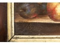 Antique Oil On Panel, Still Life With Fruit