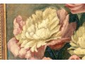 Oil On Canvas, Still Life Of Pink And Yellow Peonies