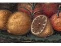 Antique Oil On Canvas, Still Life With Fruit