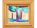 Signed Lefort Fauvist Oil On Board, Building With A Gate