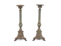 Pair Of Iron Candlesticks