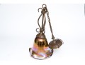 Todd Phillips (American [NC], 20th C.) Hand-Blown Glass Pendant Light, Signed And Dated
