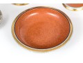 Group Of Five Danish Royal Copenhagen Orange Finished Ceramics