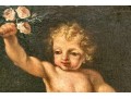 Two Antique Oil On Canvas Paintings Of Putti