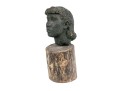 Ceramic Sculpture Of A Head On Trunk Base