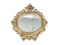 Antique Gilt Bronze Framed Oval Mirror