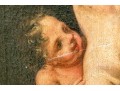 Two Antique Oil On Canvas Paintings Of Putti