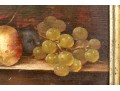 Antique Oil On Panel, Still Life With Fruit