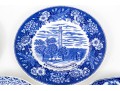 Seven English Transferware Ceramic Plates Including Wedgwood And Adams