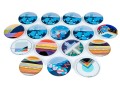 Group Of Seventeen Lufthansa Decorative Porcelain Coasters