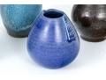 Group Of Five Studio Ware Glazed Pottery Vases