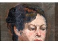 Oil On Board, Portrait Bust Of A Woman