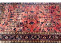 Hand-Knotted Wool Sarouk Carpet, 6'-4
