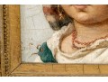 19th C. Italian School Signed Oil On Canvas Portrait Of A Young Woman