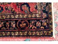 Hand-Knotted Wool Sarouk Carpet, 6'-4