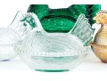 Collection Of Fifteen Vintage Glass Hens On Nests
