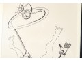 Signed Ltd Ed Lithograph, Man With Tiny Elephant, 1976