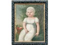 19th C. Oil On Canvas Painting, Portrait Of A Child, Silvie A. I. Delgambe