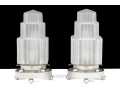 Pair Of French Art Deco Frosted Glass Table Lamps