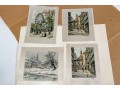 Hans Figura (Austrian, 1898-1978) Folio Of 15 Signed Aquatints And Prints On Silk
