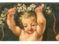 Two Antique Oil On Canvas Paintings Of Putti