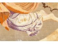 Framed Needlepoint Genre Scene