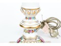 German Porcelain Candlestick Mounted As A Table Lamp