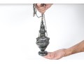 Semi-Antique Silver Plated Hanging Incense Burner