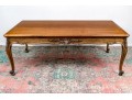 Quality Carved Walnut Louis XV Style Extension Table, Possibly By Auffray
