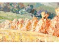 Zwiagina (Polish, 20th Century) Oil On Canvas Panel, Haystacks