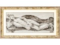 Signed Watercolor Of Reclining Woman