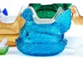 Collection Of Fifteen Vintage Glass Hens On Nests