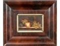 Antique Oil On Panel, Still Life With Fruit