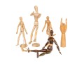 Collection Of Six Carved Articulated Mannequins With A Hand Form
