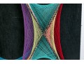 Two Colorful Mid-century String Art Sculptures