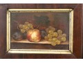 Antique Oil On Panel, Still Life With Fruit