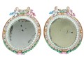 Pair Of German Porcelain Framed Mirrors