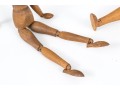 Two Vintage Carved Articulated Mannequins