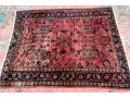 Hand-Knotted Wool Sarouk Carpet, 6'-4