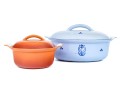 Duo Of Dutch Enameled Cast Iron Lidded Casseroles