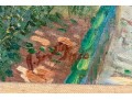 Oil On Canvas, Imprestionist Garden Landscape