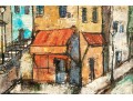 Jean-Claude Mayodon De Bomainq (French, 1938-1981) Oil On Canvas, Urban Scene